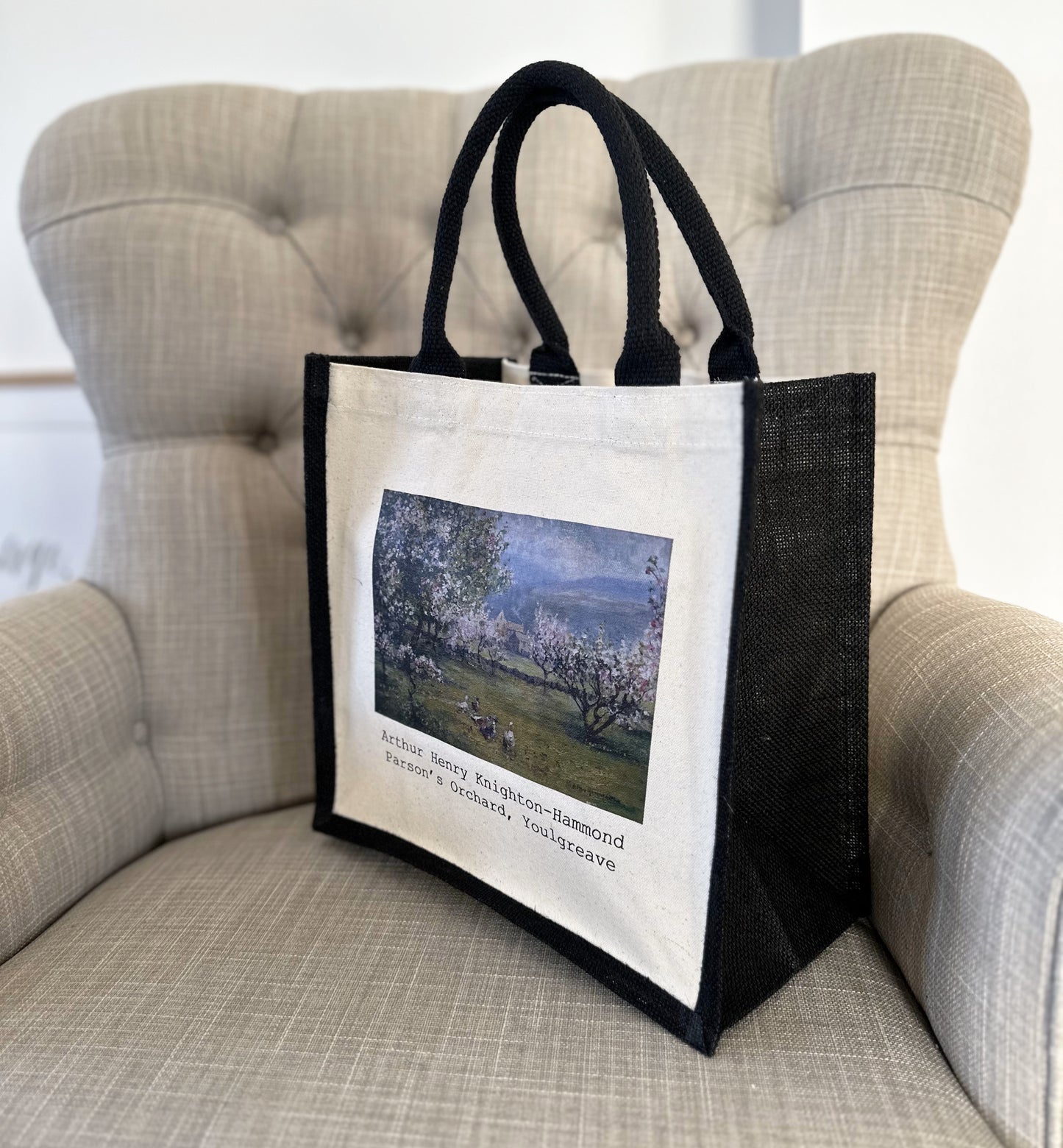 Arthur Henry Knighton-Hammond Black Edged Tote Bag