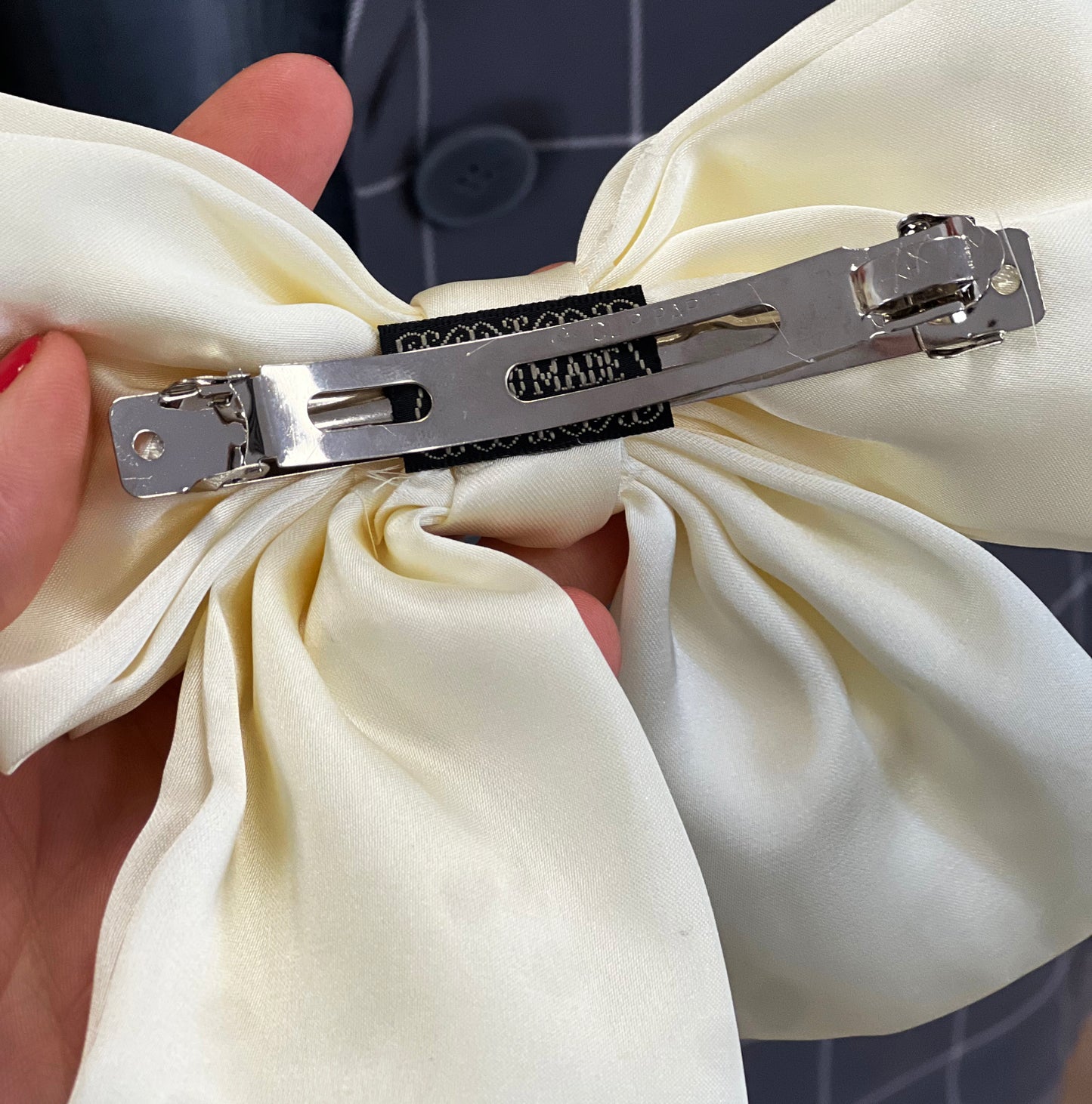 Bride To Be Personalised Silk Bow Clip