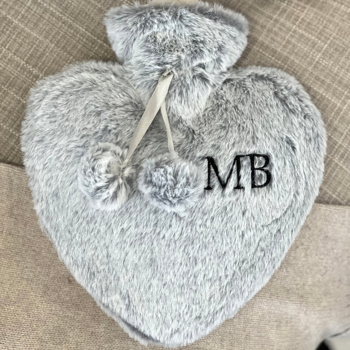 Love Heart Monogrammed Hot Water Bottle