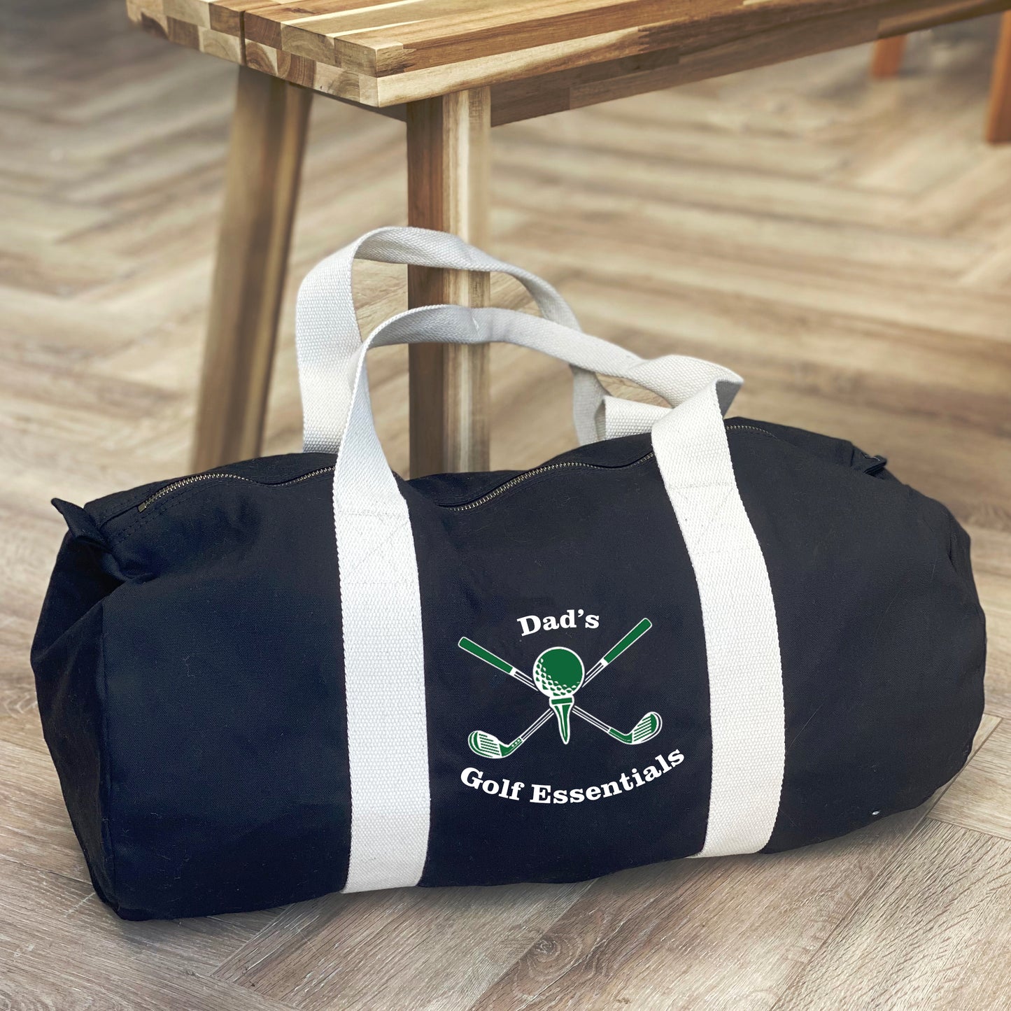 Personalised Golf Essentials Barrel Bag