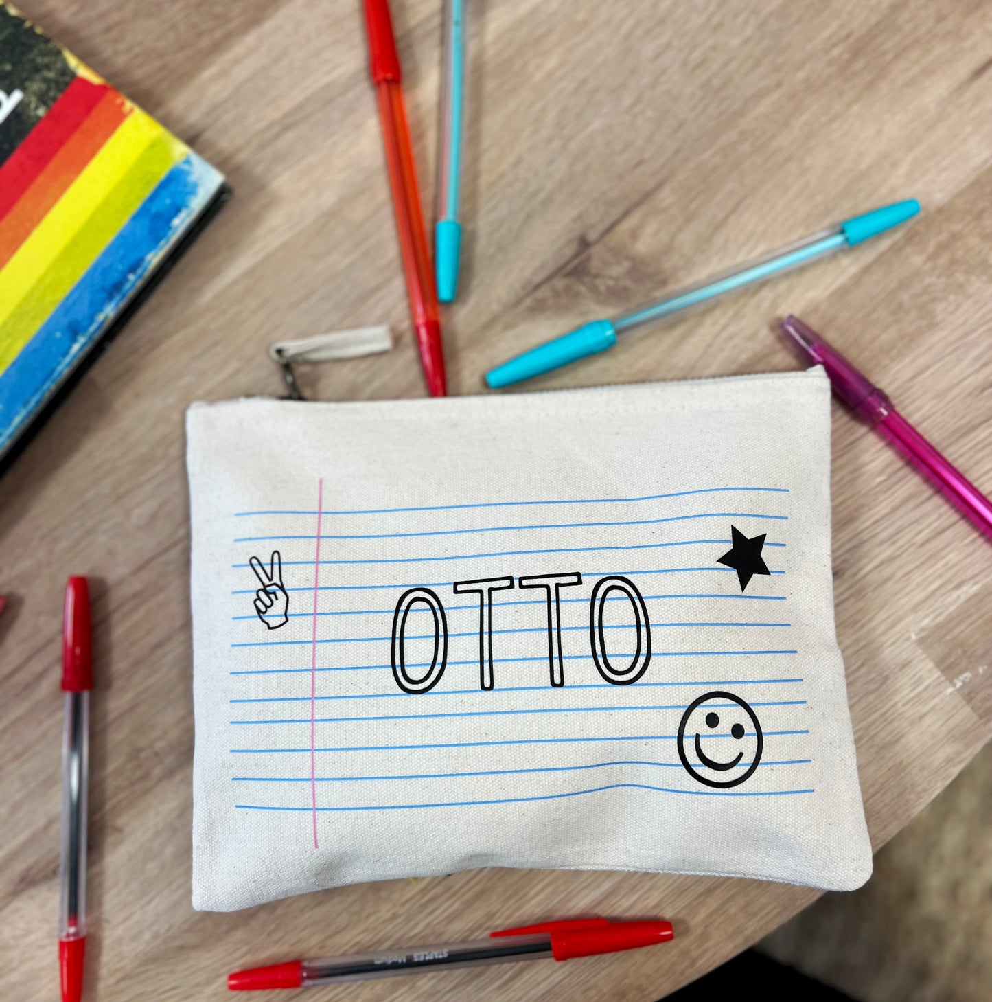 Notebook Style Personalised Children's Pencil Case