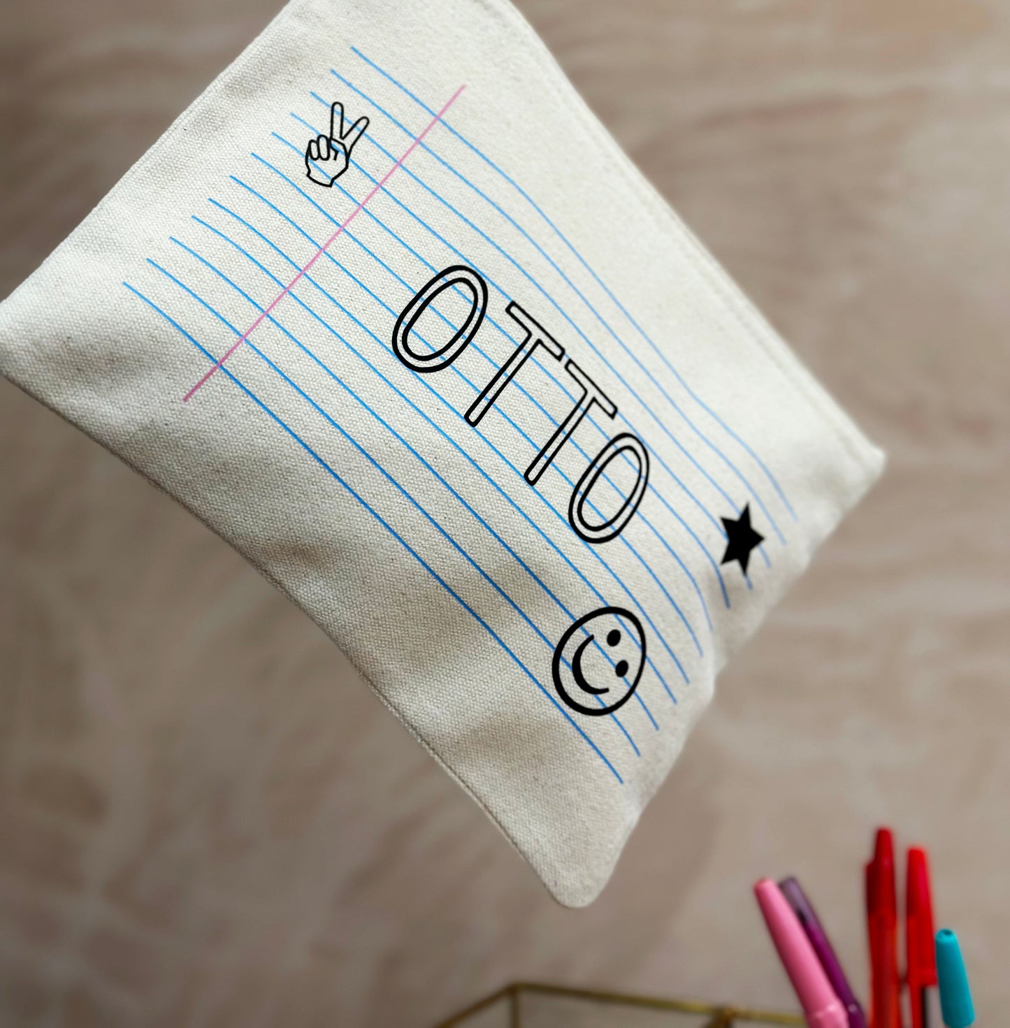 Notebook Style Personalised Children's Pencil Case