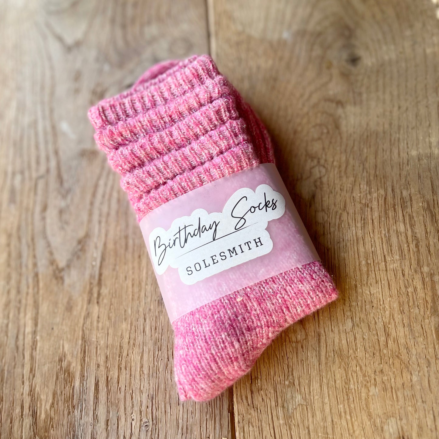 Birthday Socks with glitter and ruffles