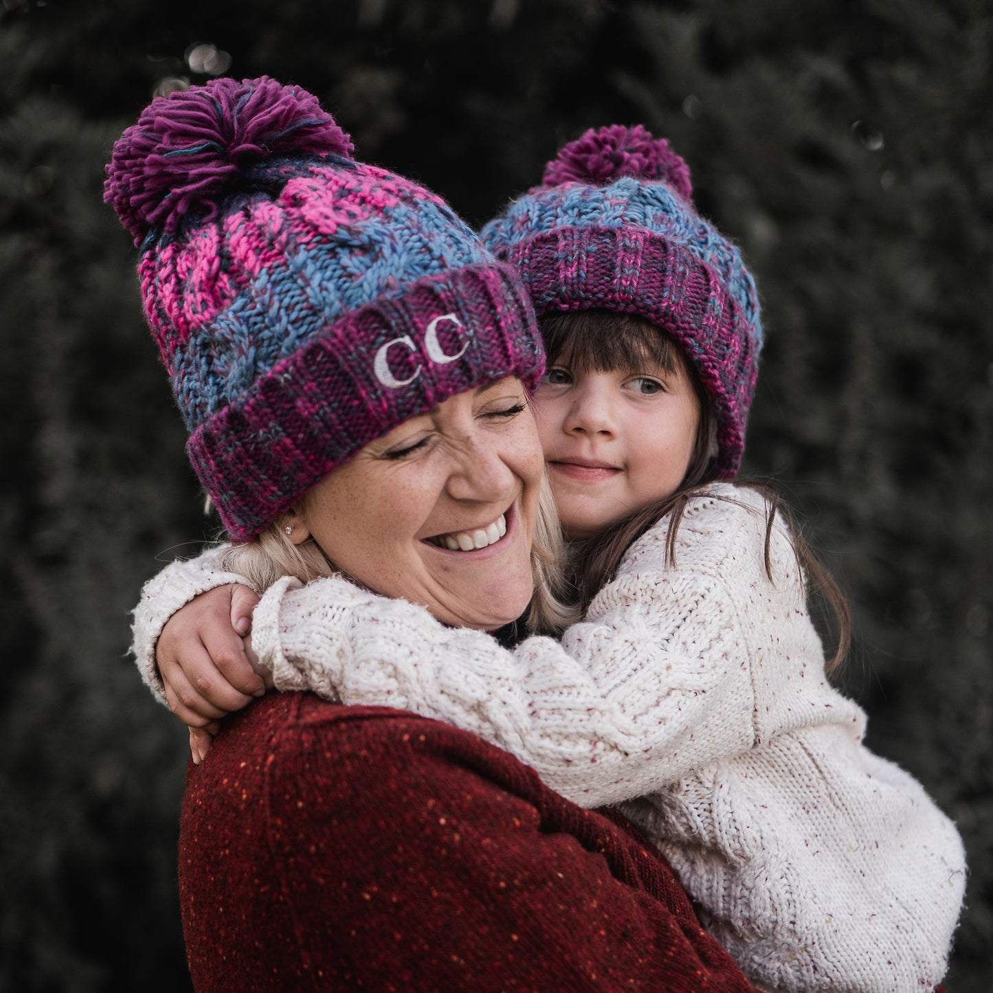 Monogramed Twinning Winter Hats