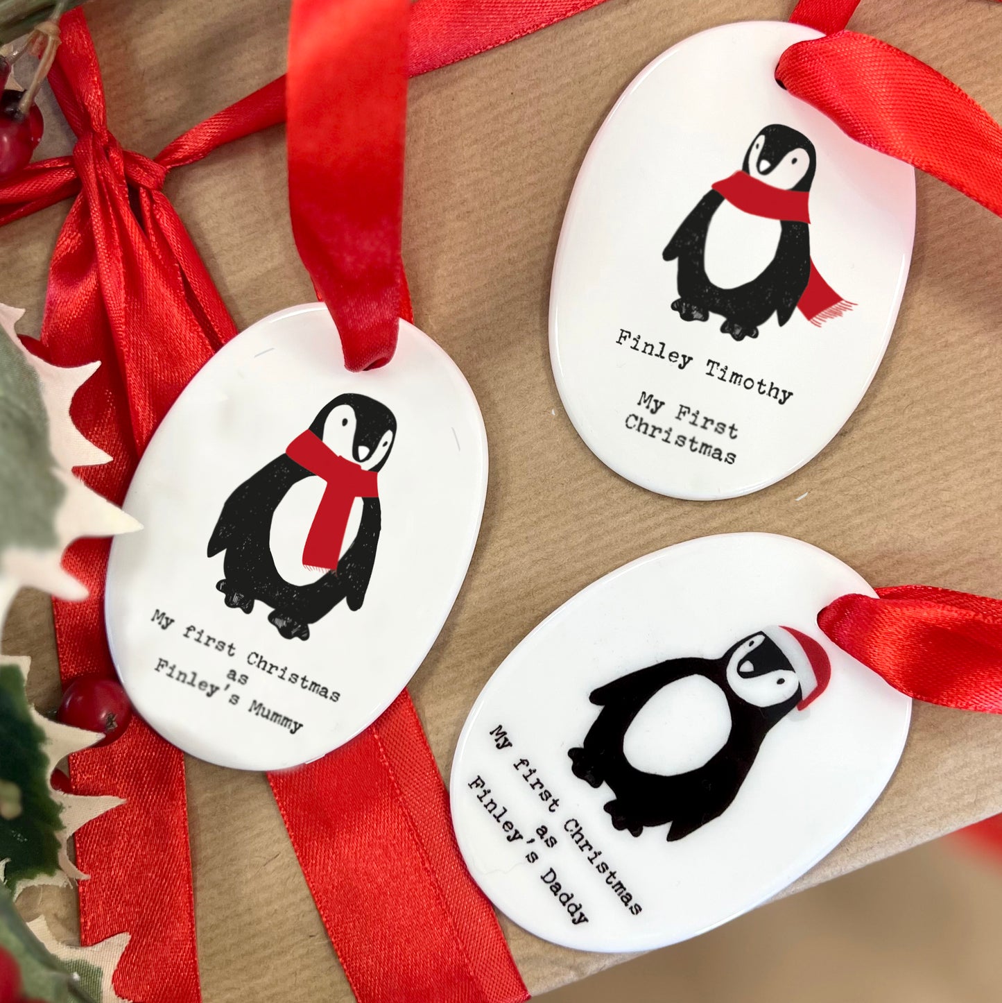 First Christmas as New Parents Penguin Decoration