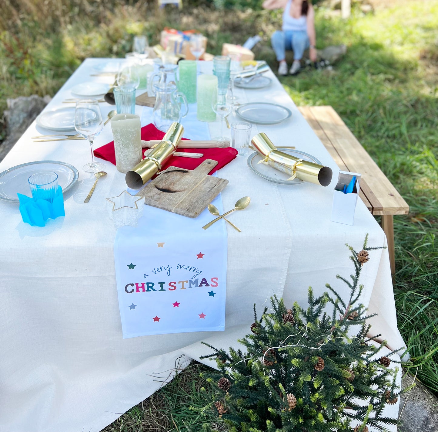 Colourful Christmas Table Runner