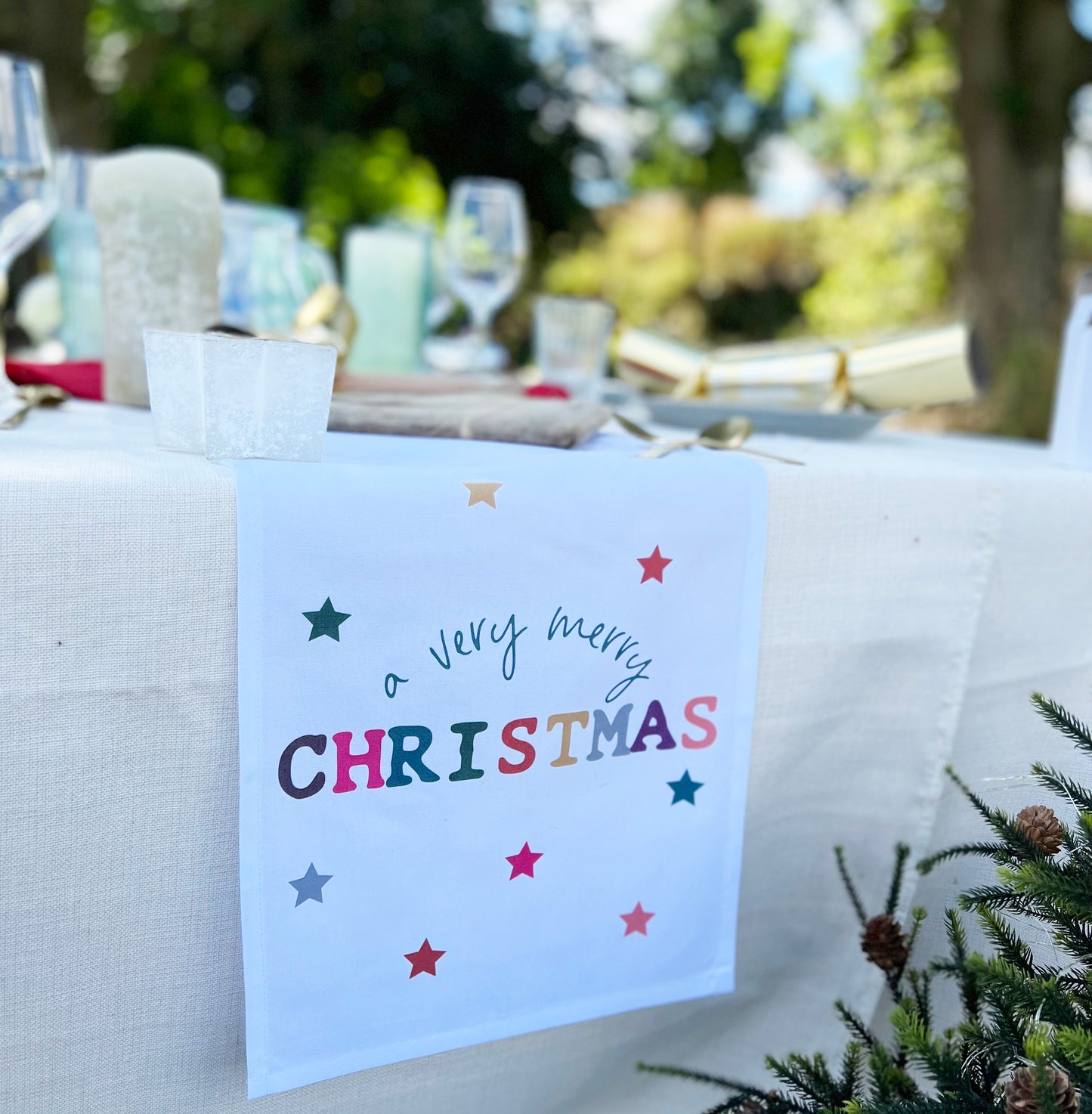 Colourful Christmas Table Runner