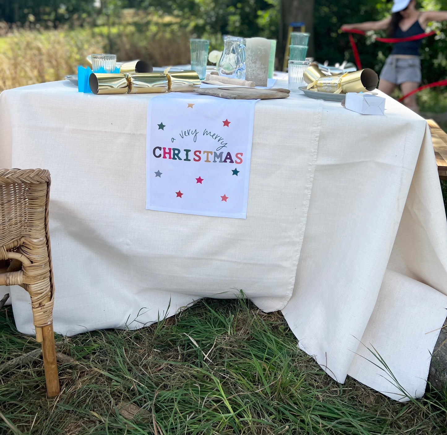 Colourful Christmas Table Runner