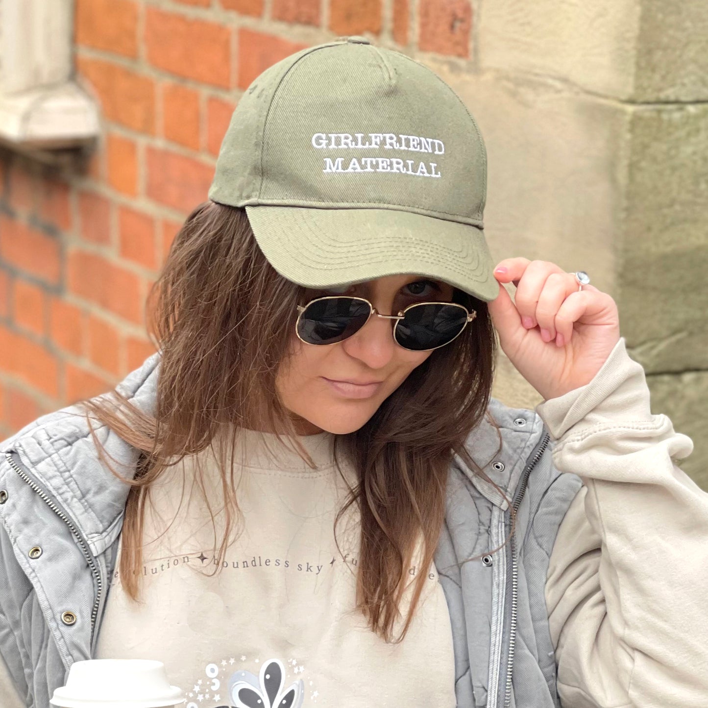Boyfriend/Girlfriend Material Fun Embroidered Caps