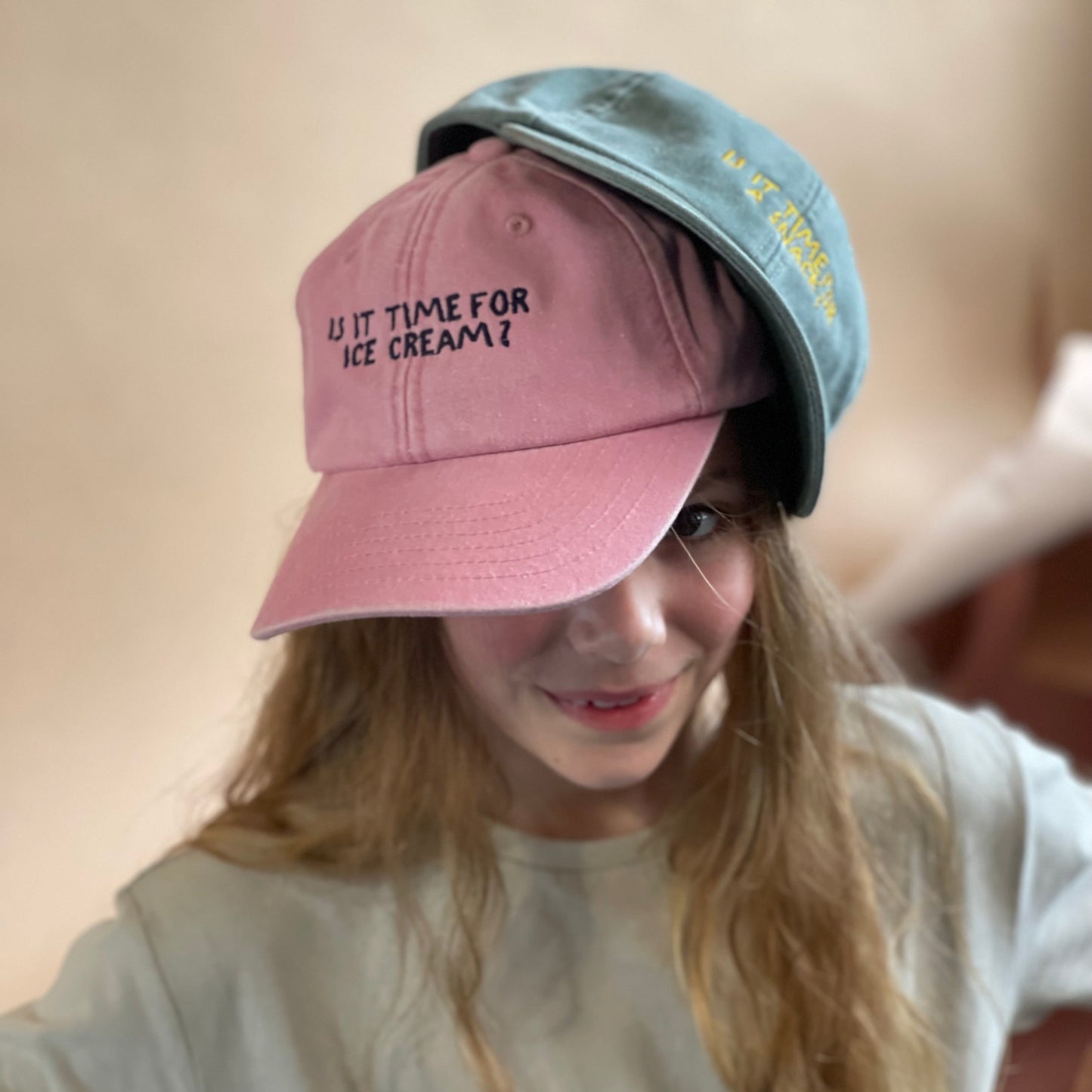 Kid's Slogan Ice Cream Vintage Cap