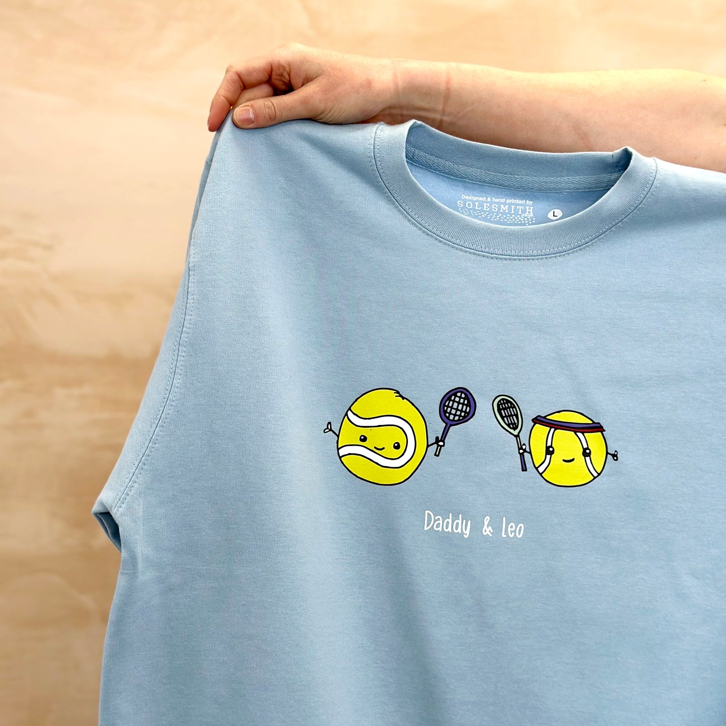 Personalised Daddy And Me Tennis Lover Sweatshirt