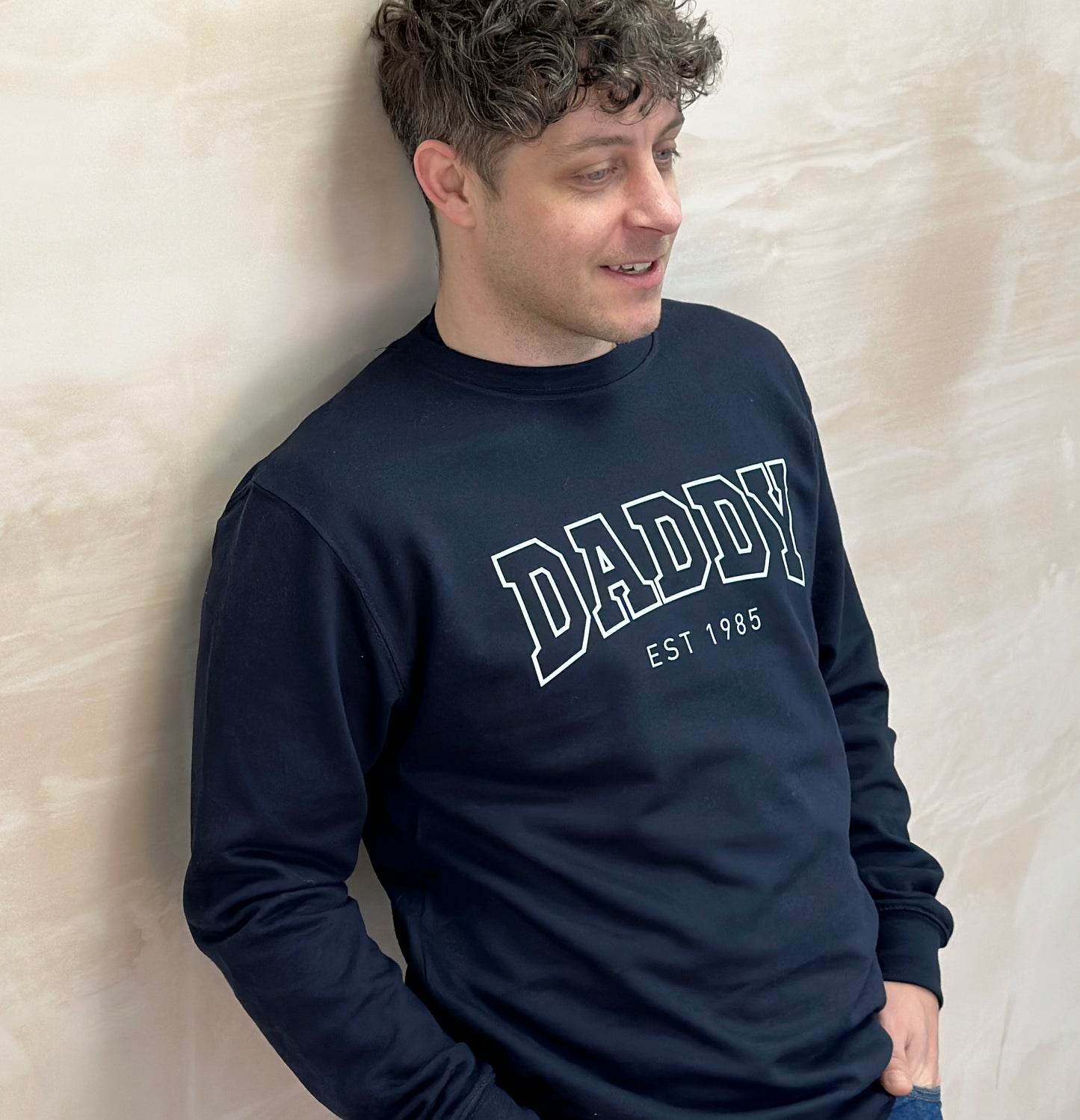 Daddy Varsity Style Personalised Sweatshirt