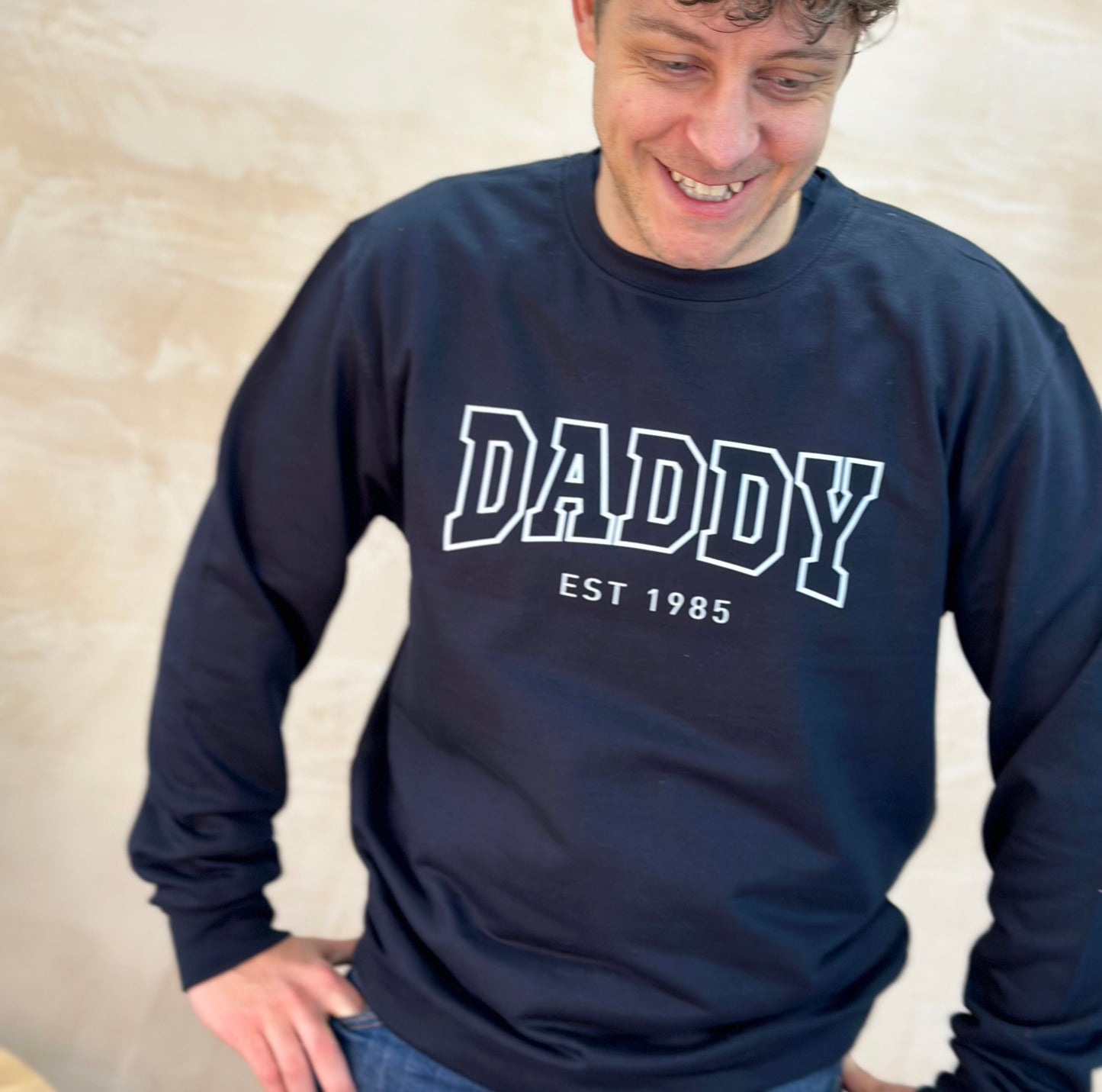 Daddy Varsity Style Personalised Sweatshirt