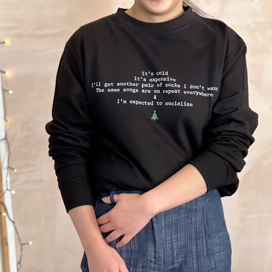 Grumpy Christmas Jumper with Hidden Message