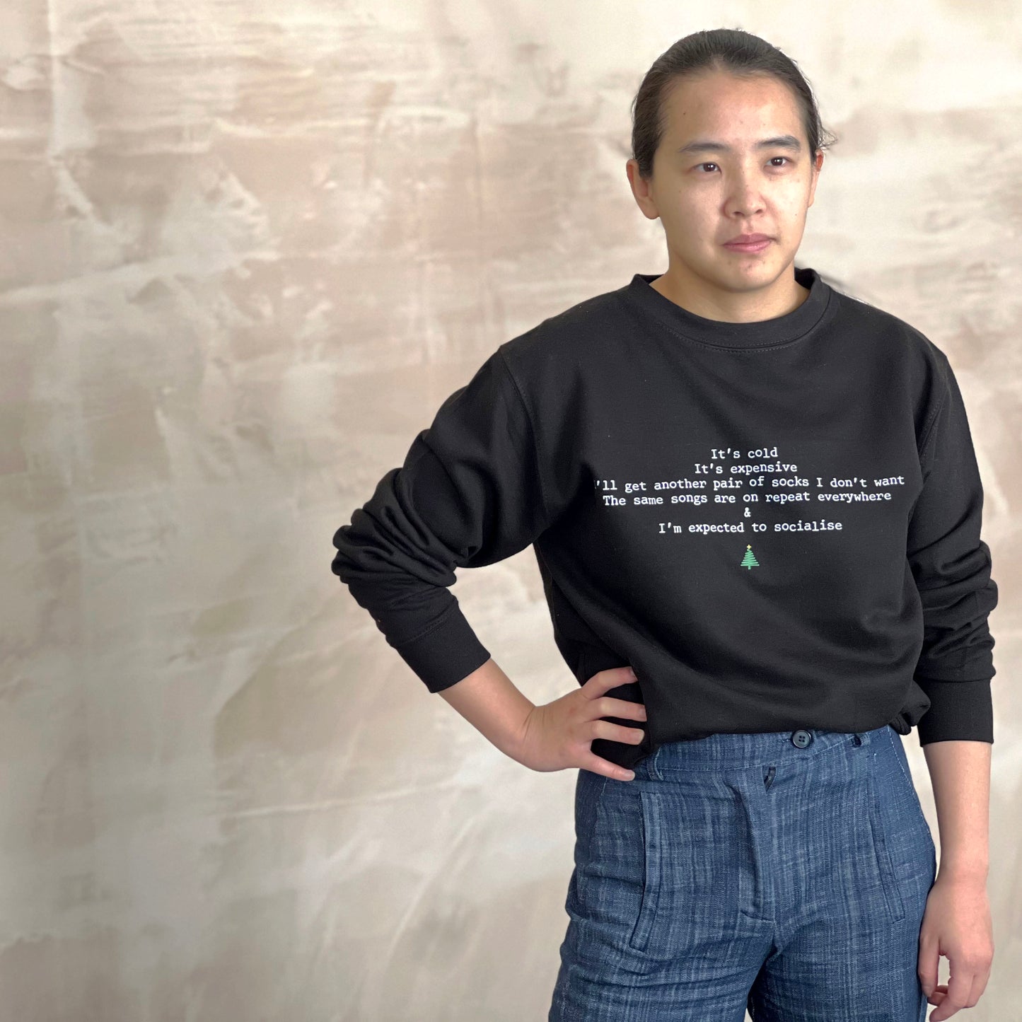 Grumpy Christmas Jumper with Hidden Message