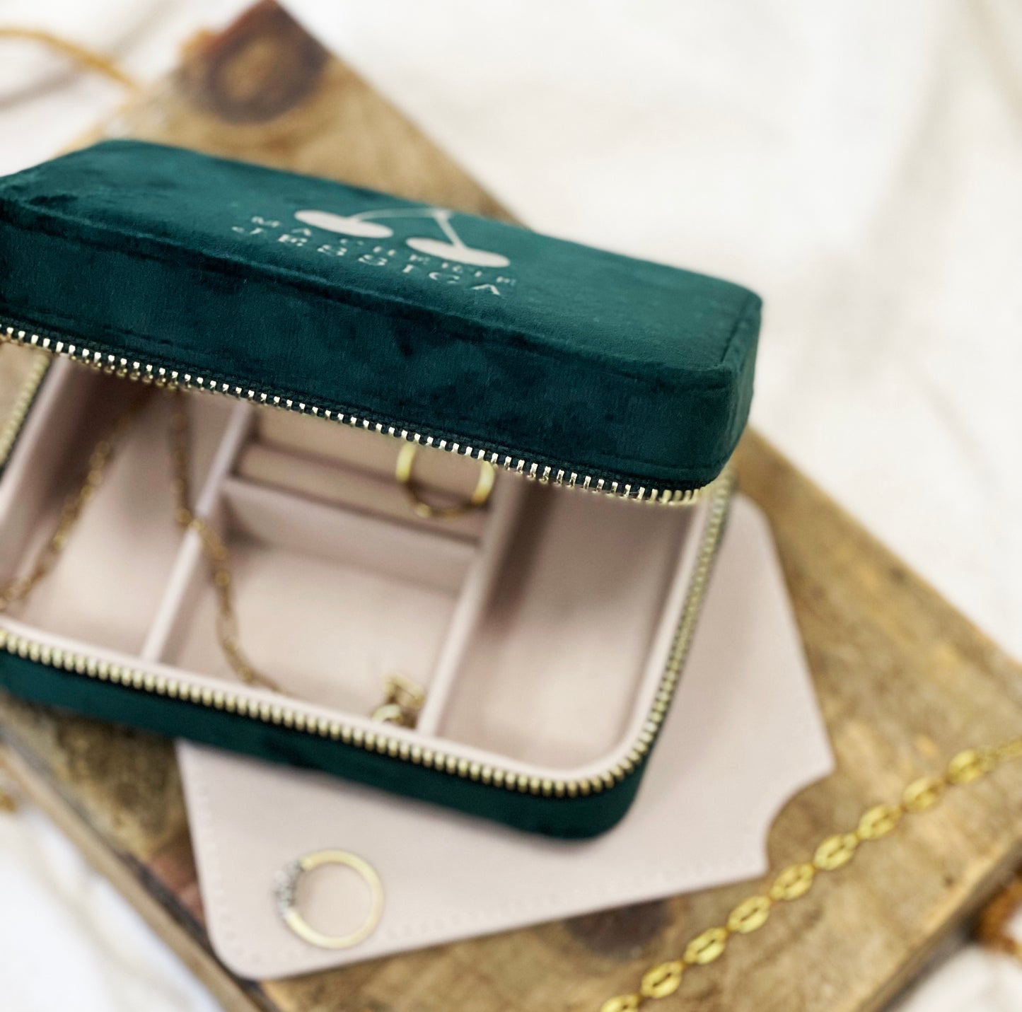 Ma Cherie Personalised Velvet Travel Jewellery Case