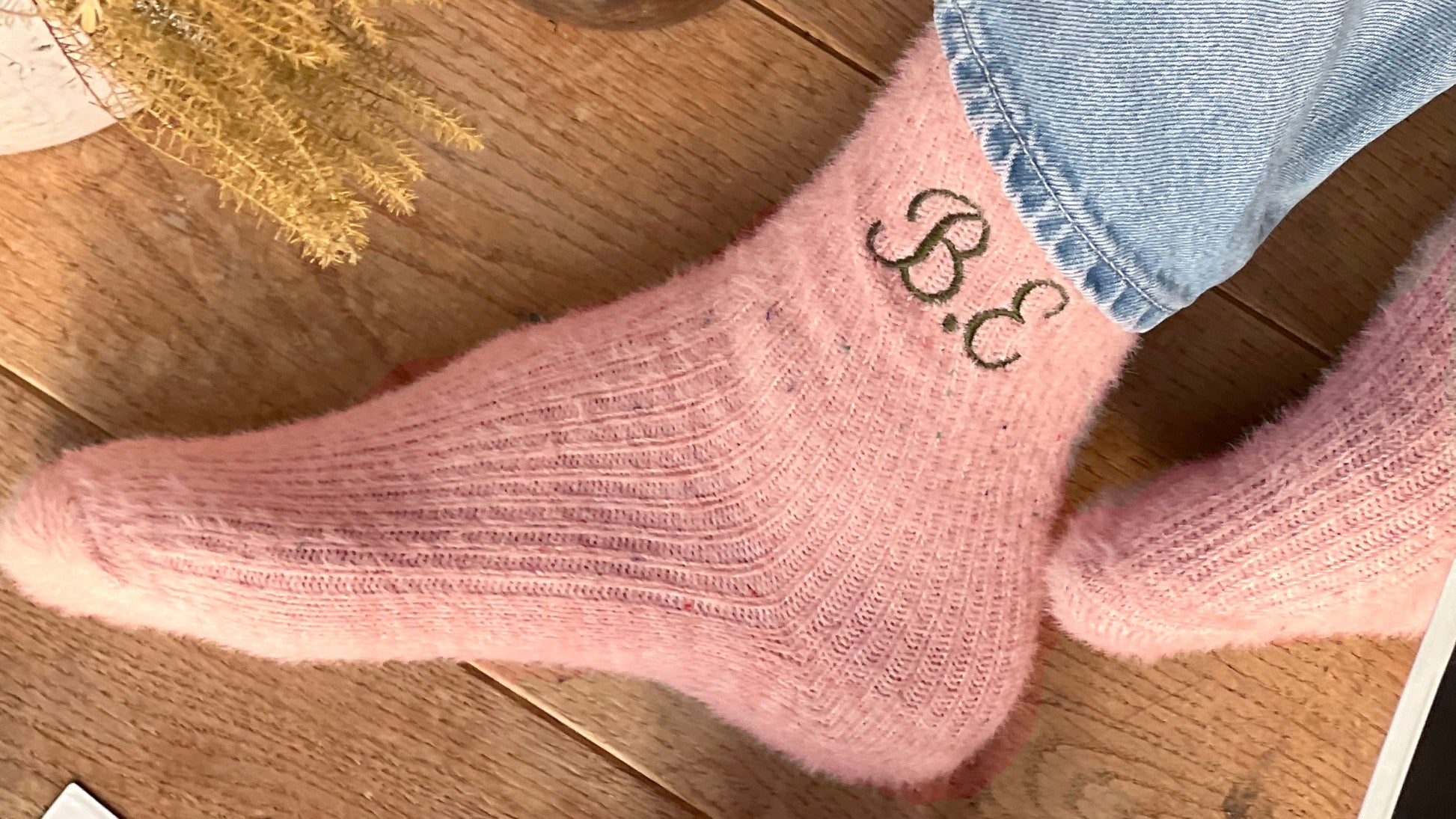 LUXURY WOMEN'S MONOGRAM SOCKS IN PINK
