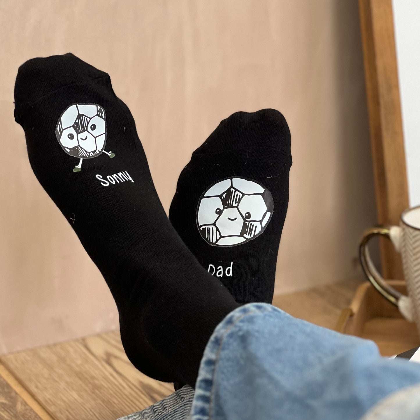 Me and You Football Personalised Socks