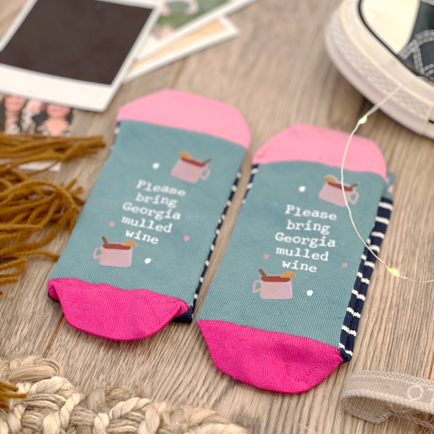Personalised Bring Mulled Wine Socks