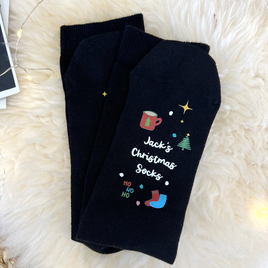 Personalised Cute Symbols Christmas Socks