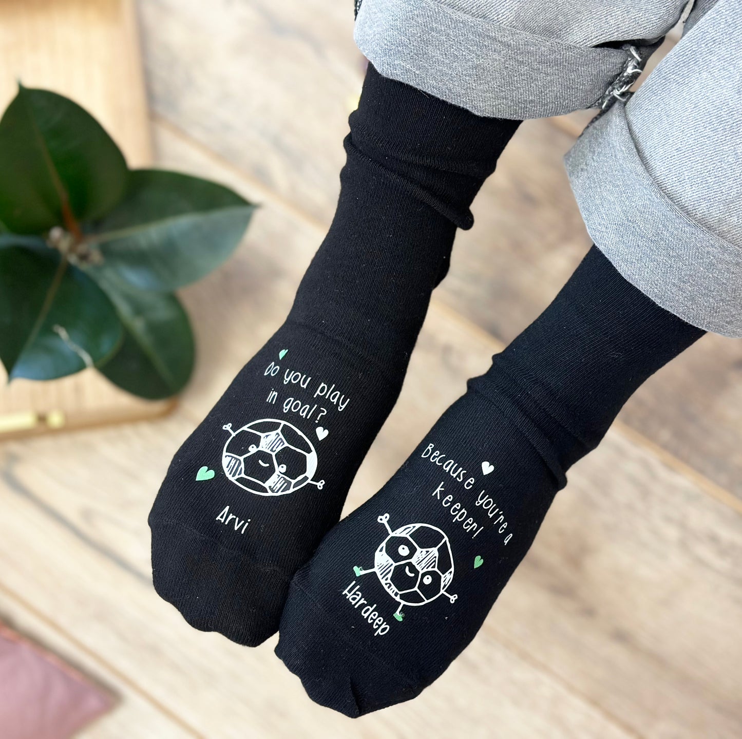 Personalised You're A Keeper Football Valentine's Socks