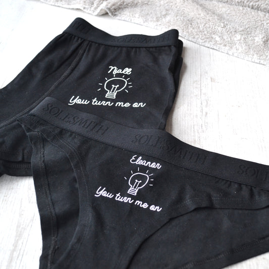 Personalised You Turn Me On Underwear