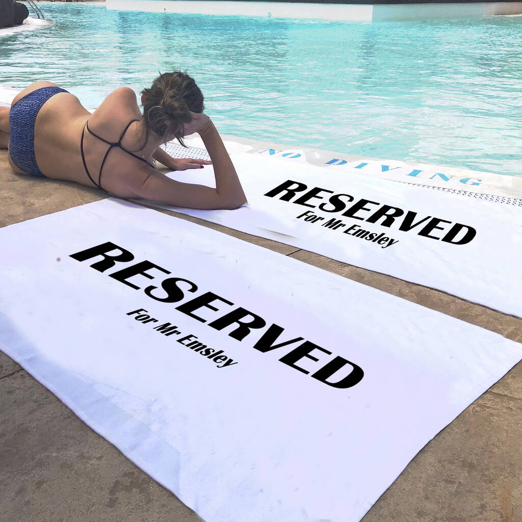 Personalised Reserved Beach Towel