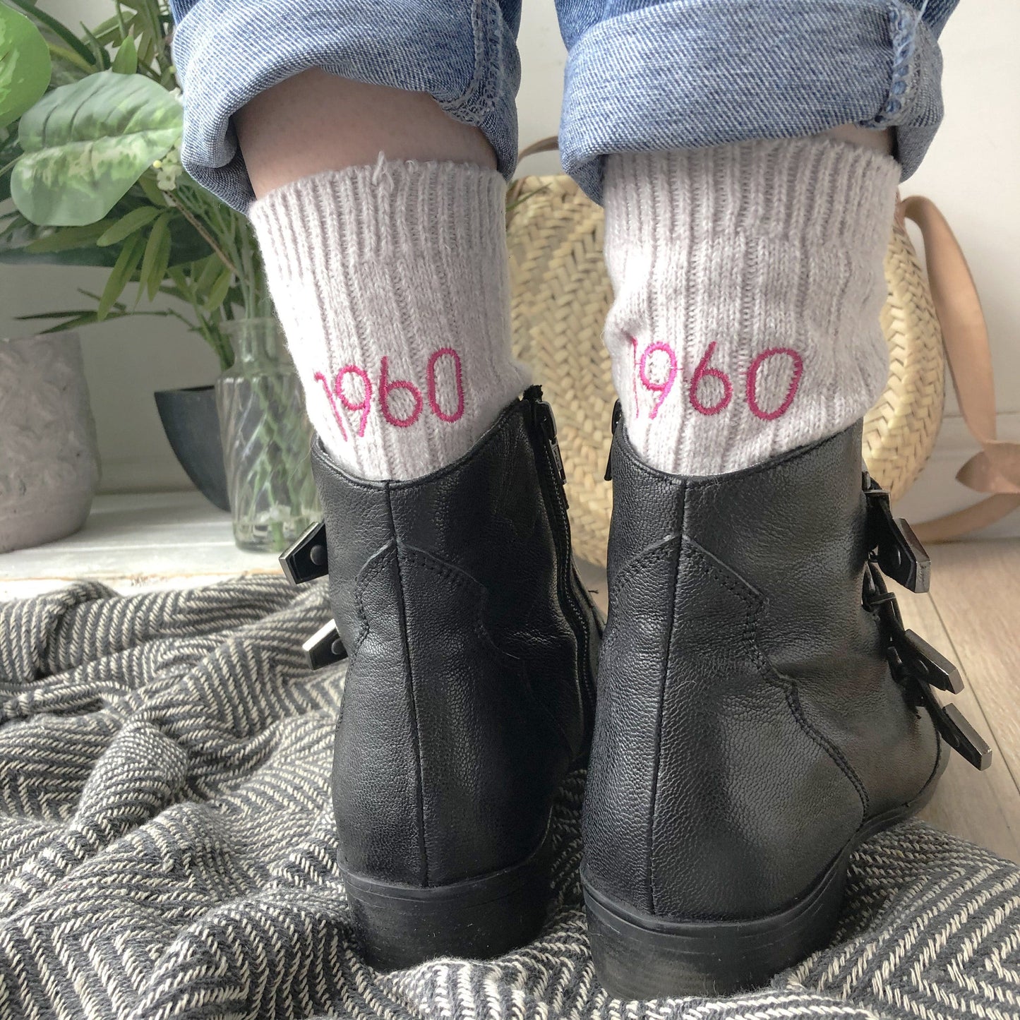 Embroidered Year Personalised Socks, Socks, - ALPHS
