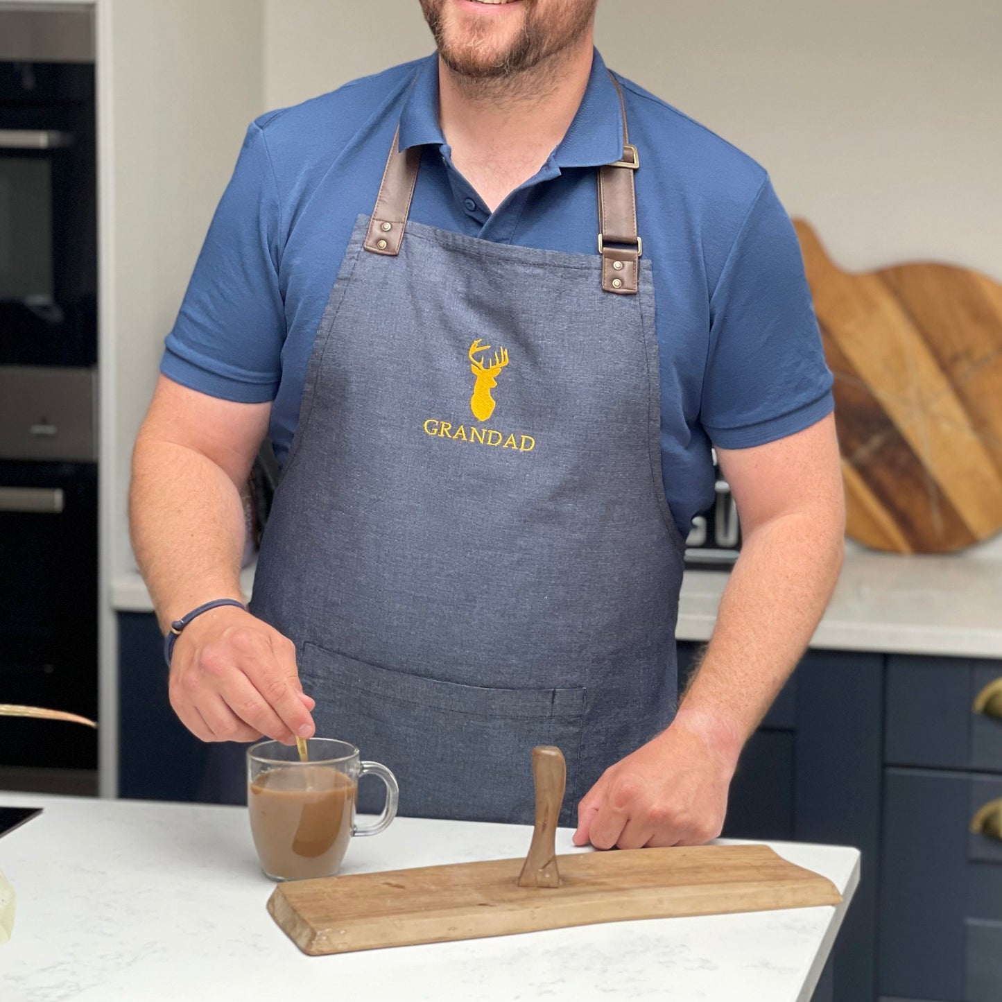 Embroidered Stag Apron