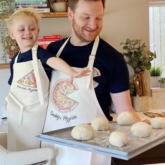 Daddy and Me Pizza Aprons
