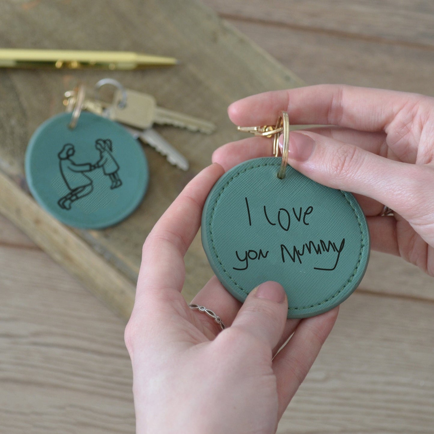 Mummy And Me Handwriting Keyring