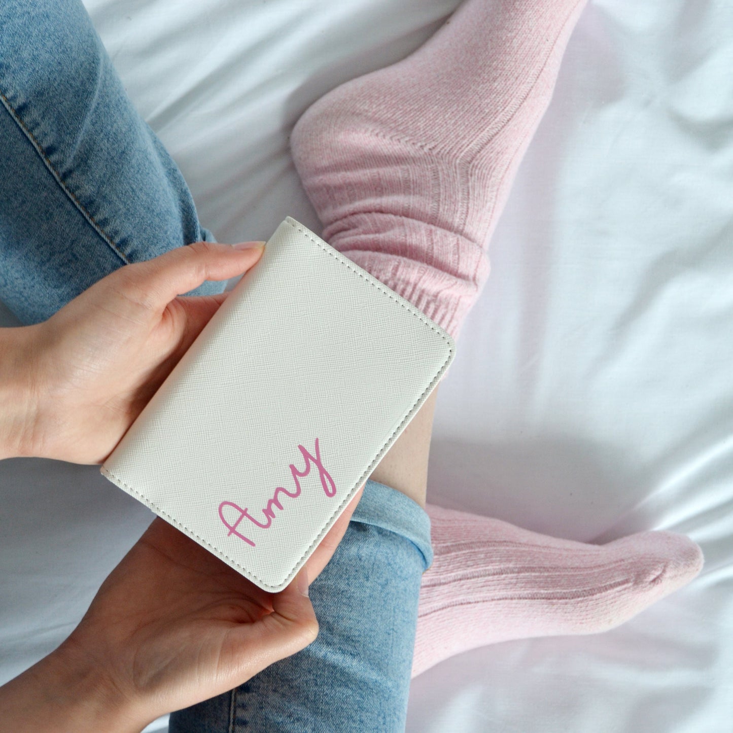 Personalised Pink Name Passport Holder