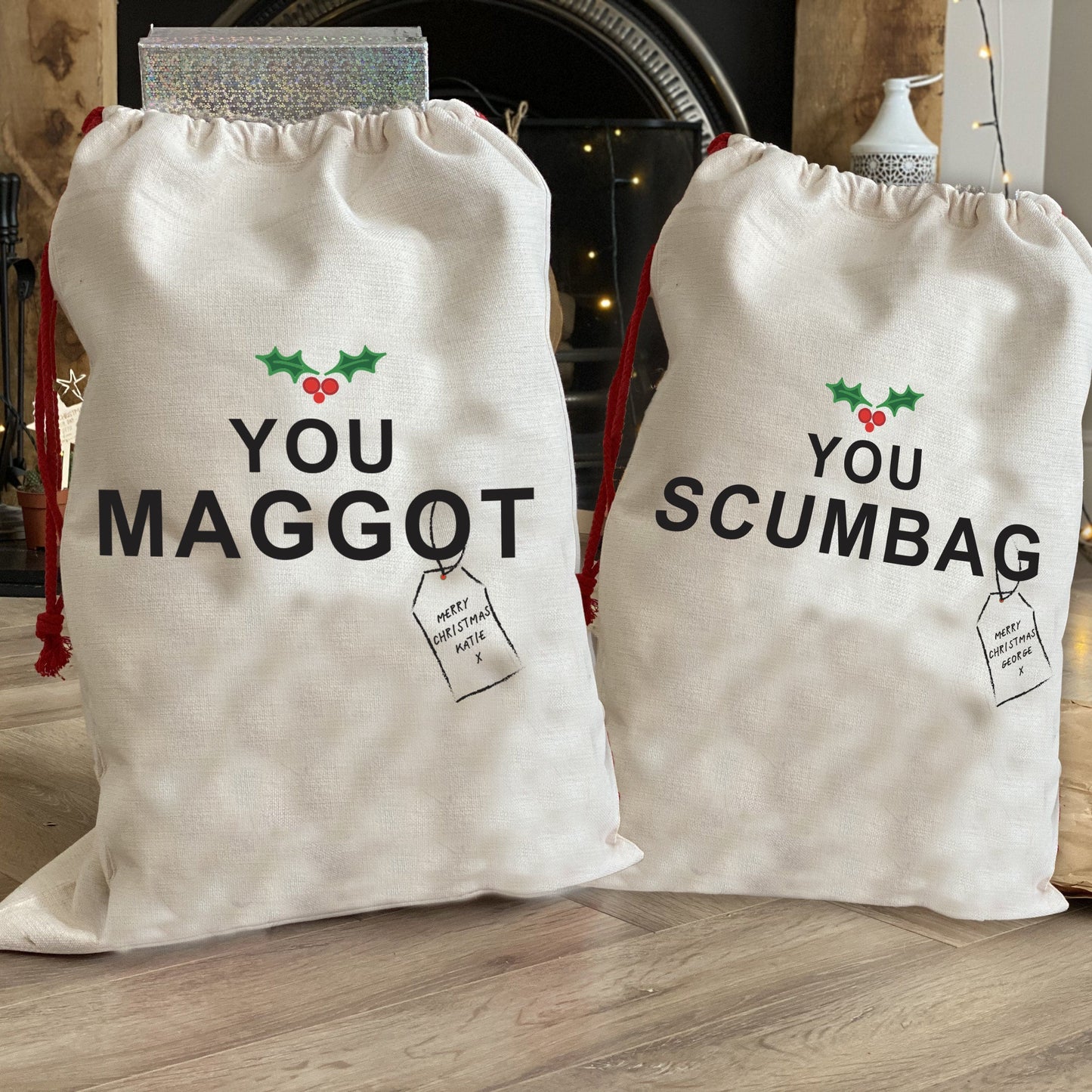 Personalised Anti Christmas Sacks