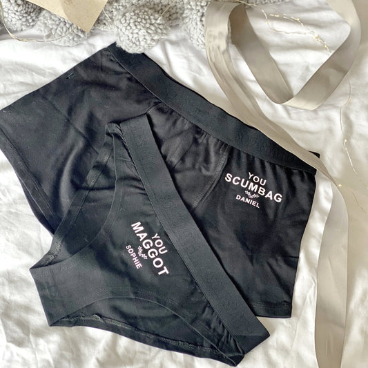 Personalised Anti Couple's Christmas Underwear