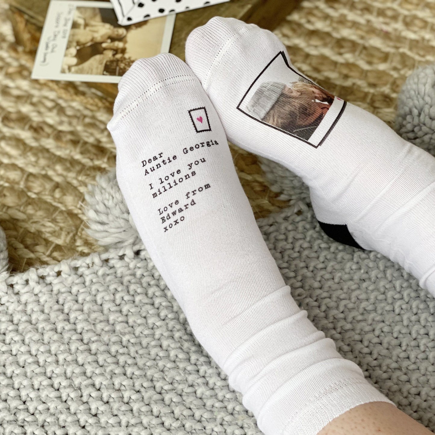 Auntie Love You Million Photo Socks