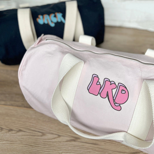 Personalised Bubble Initial Holdall Weekend Bag