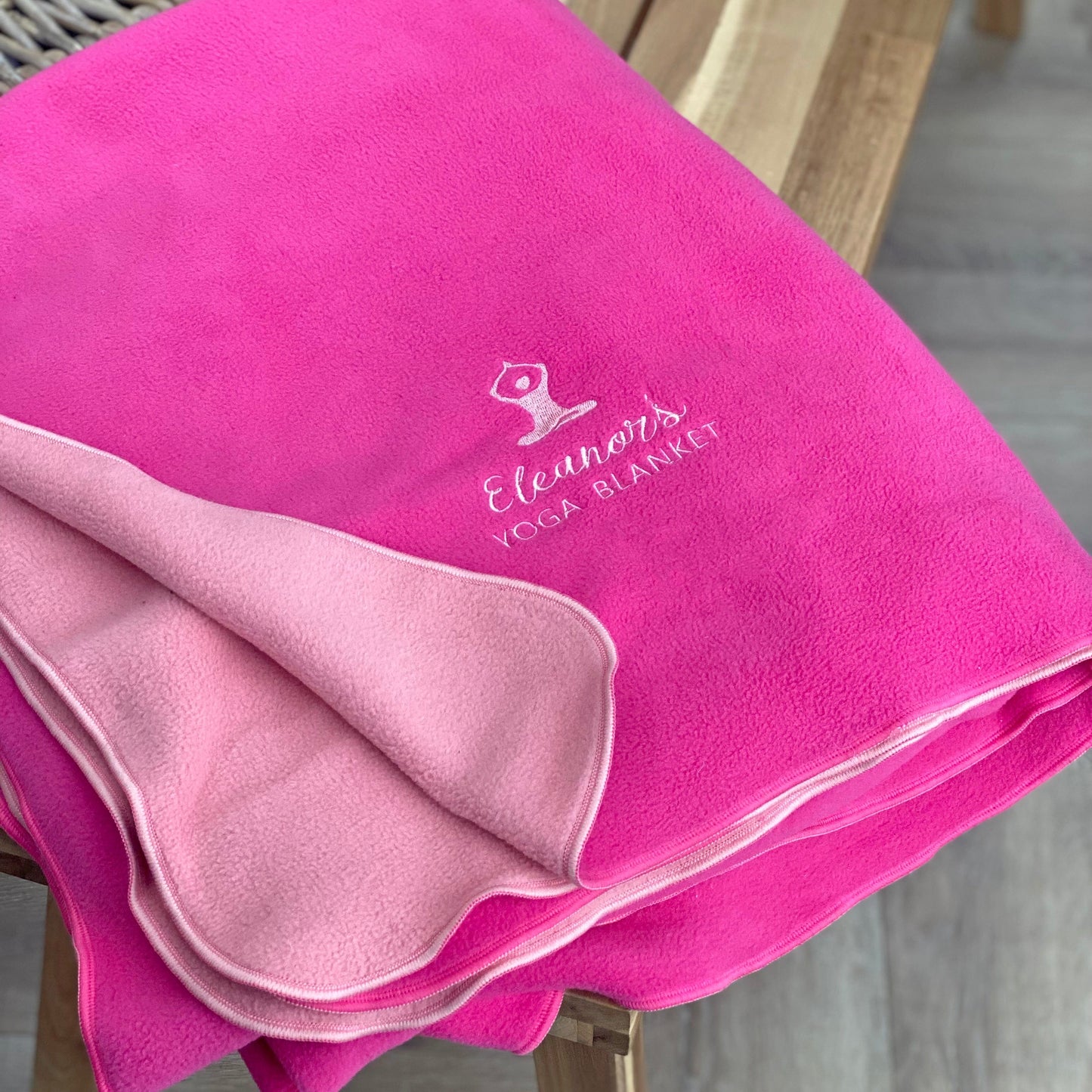 Embroidered Personalised Yoga Blanket