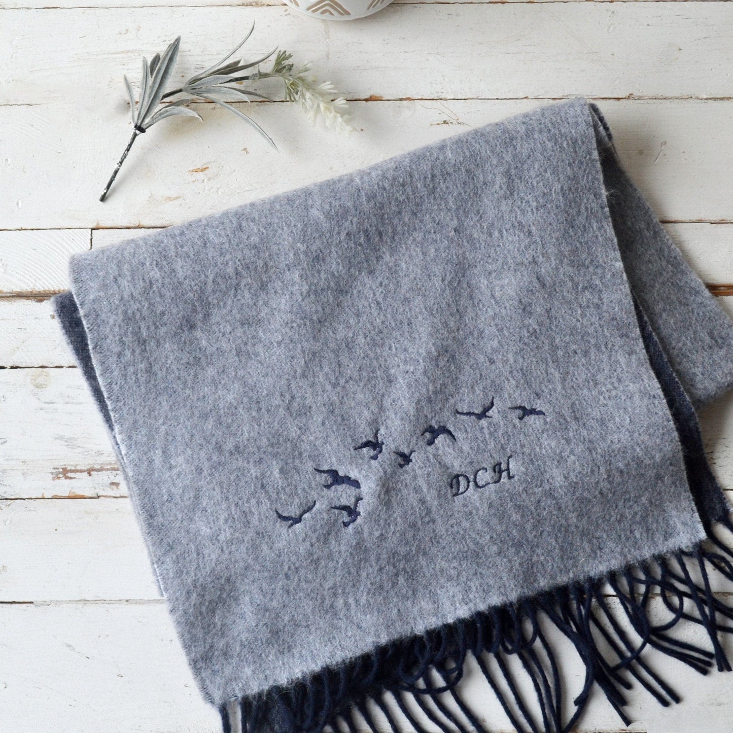 Personalised Cashmere Bird Scarf