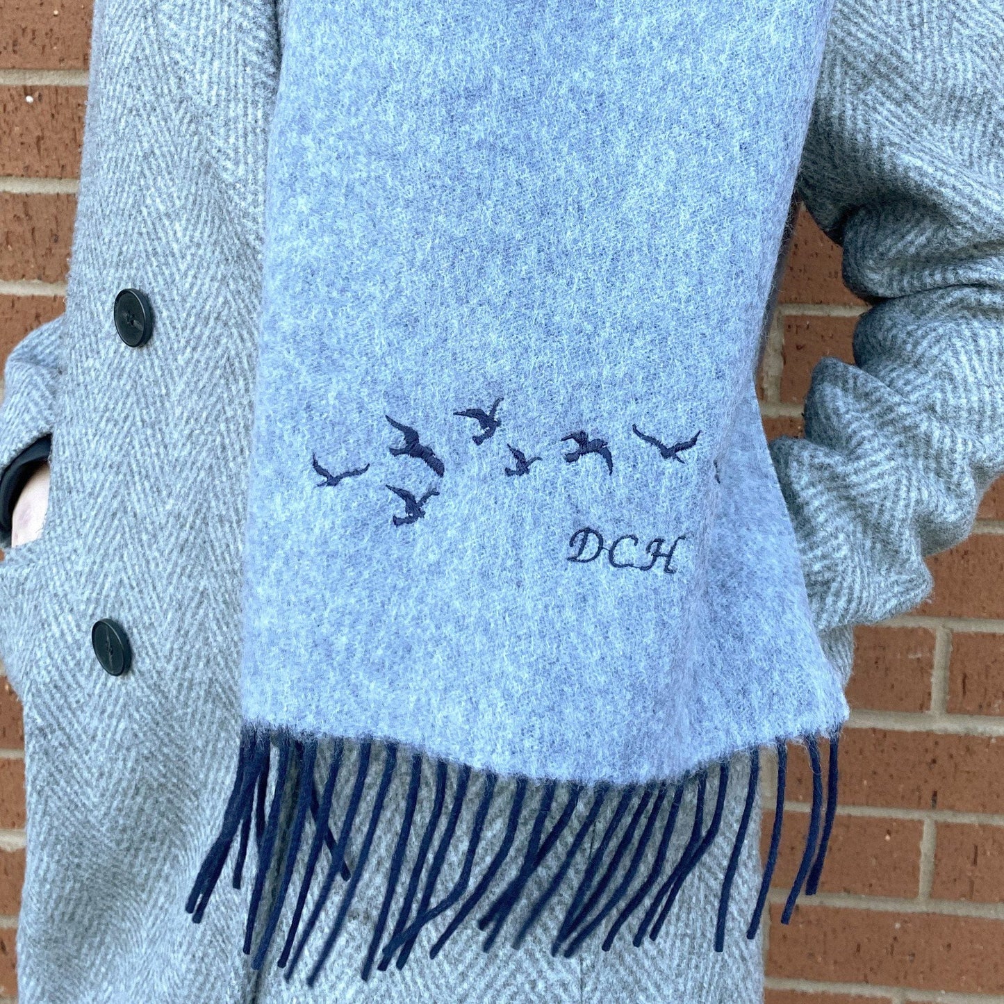Personalised Cashmere Bird Scarf