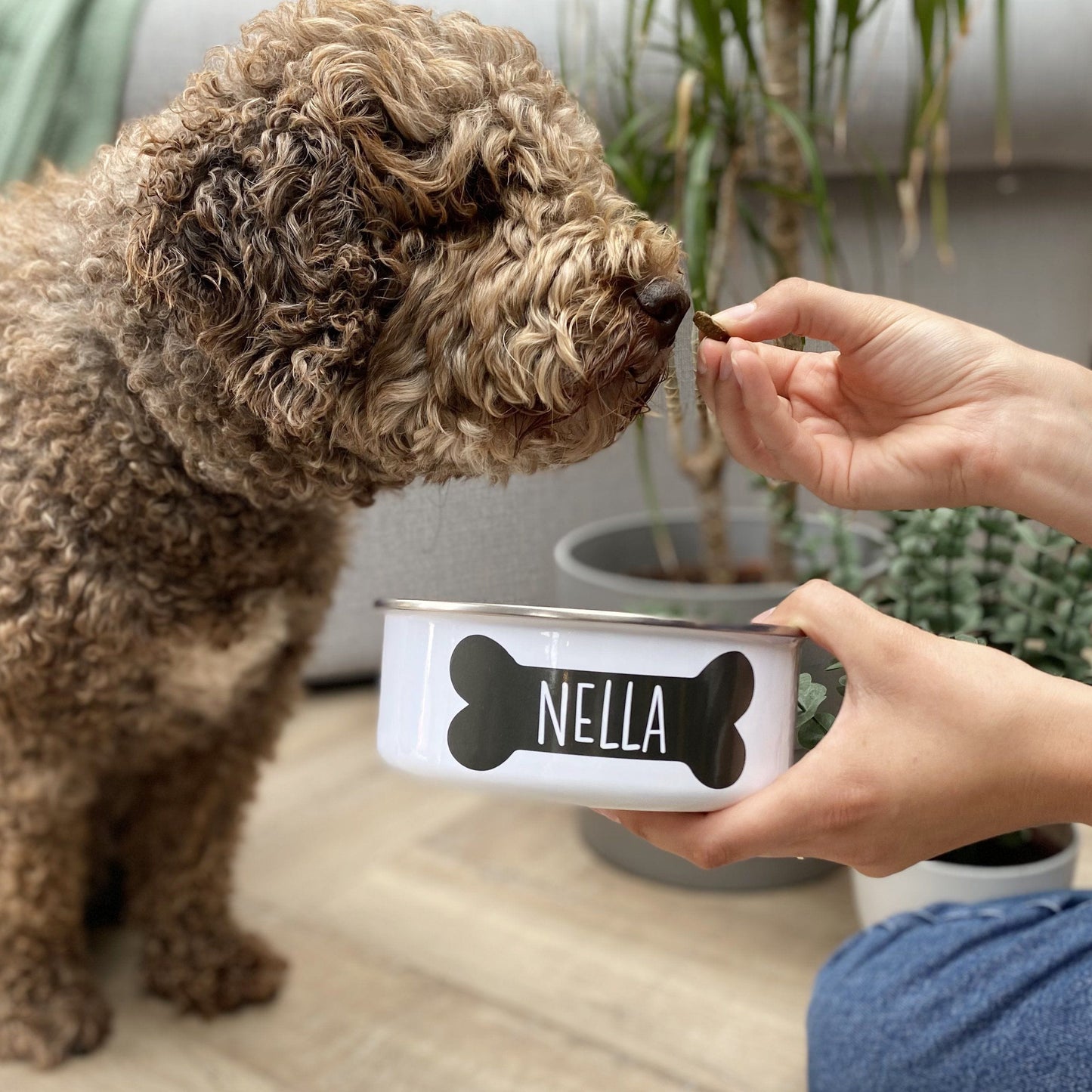 Personalised Bone Dog Bowl