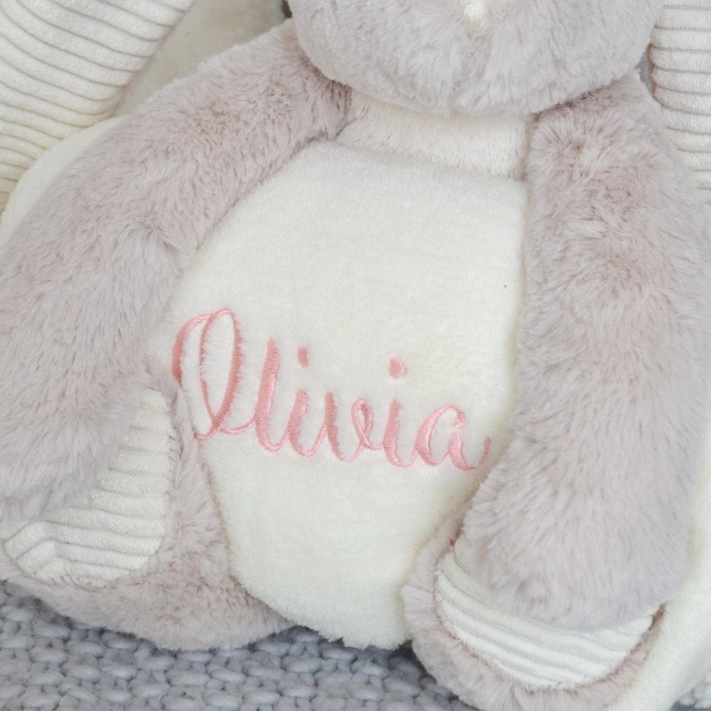 Personalised Bunny and Baby Blanket