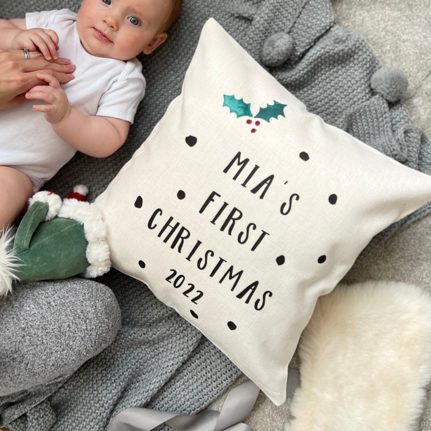 First Christmas Personalised Cushion