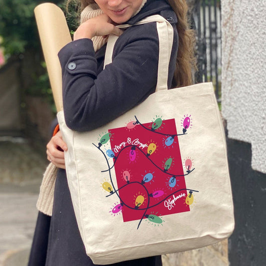 Christmas Lights Personalised Tote bag