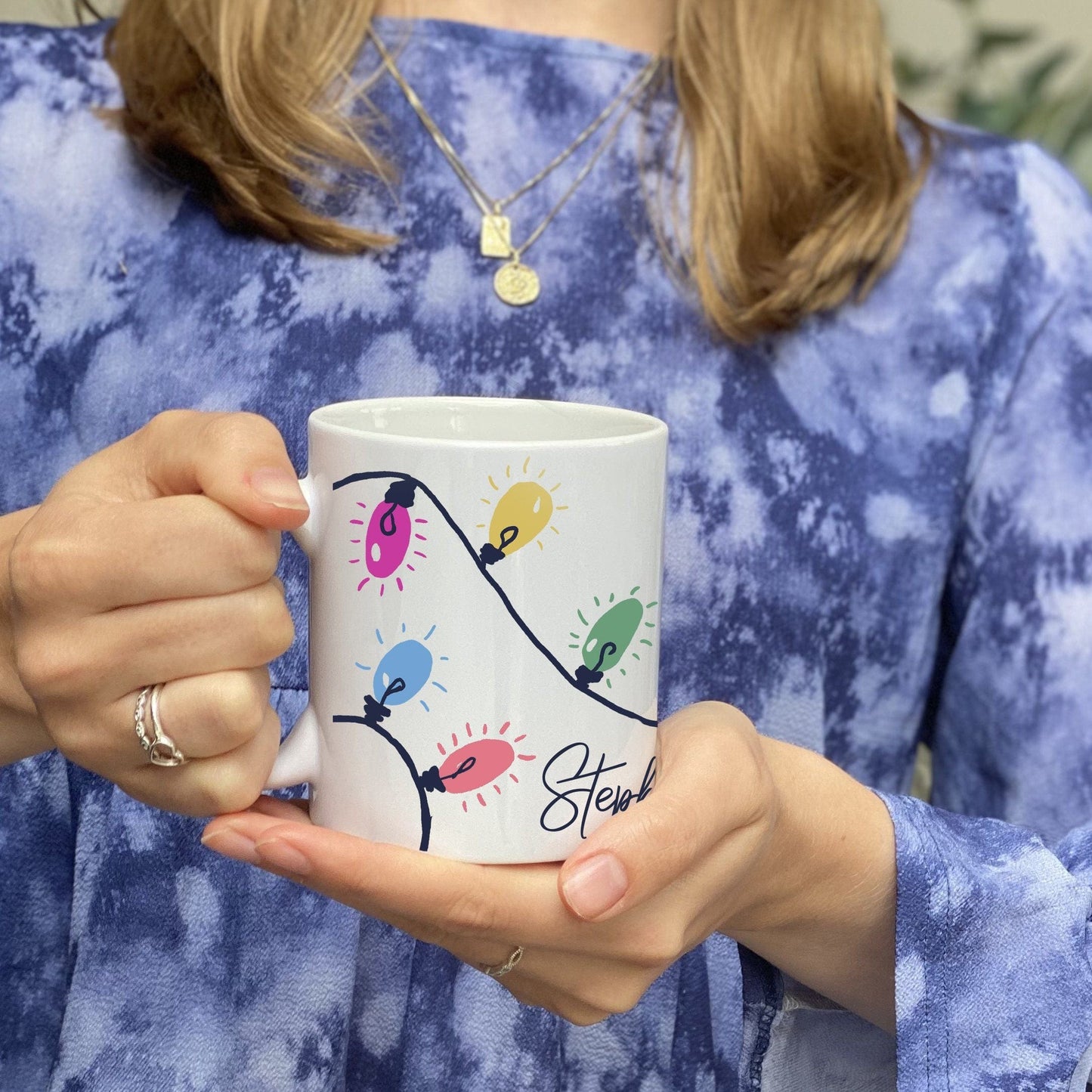 Christmas Lights Personalised Mug