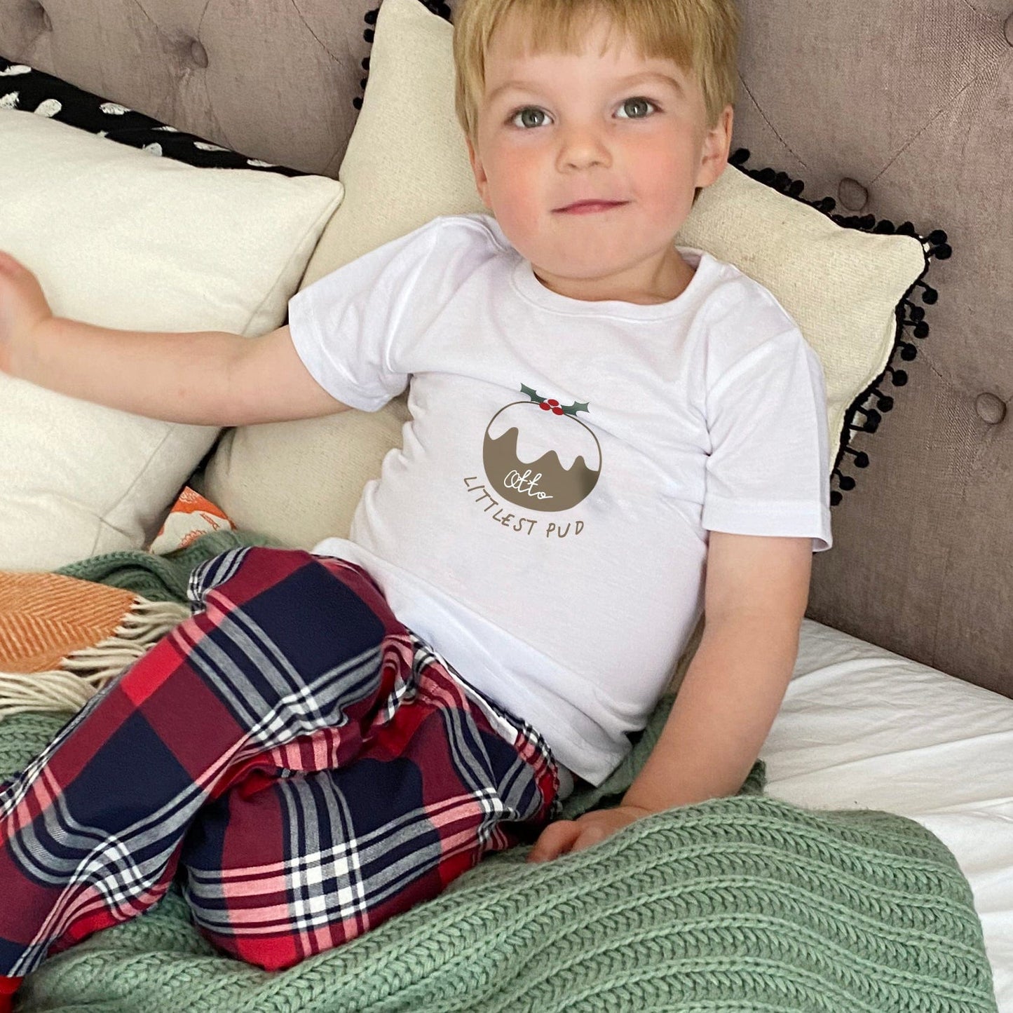 Family Christmas Pudding Personalised Pyjamas