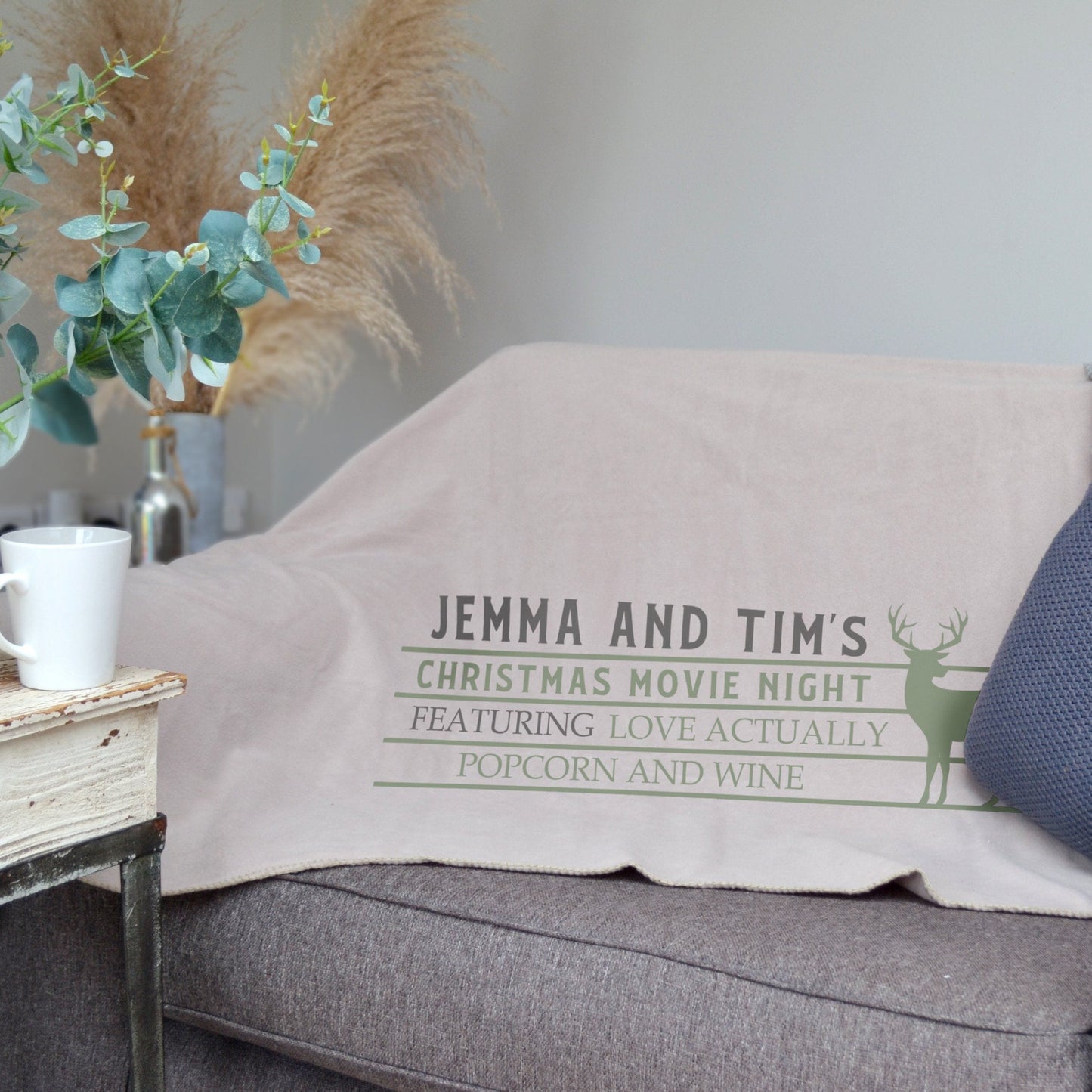 Couples Christmas Movie Night Blanket