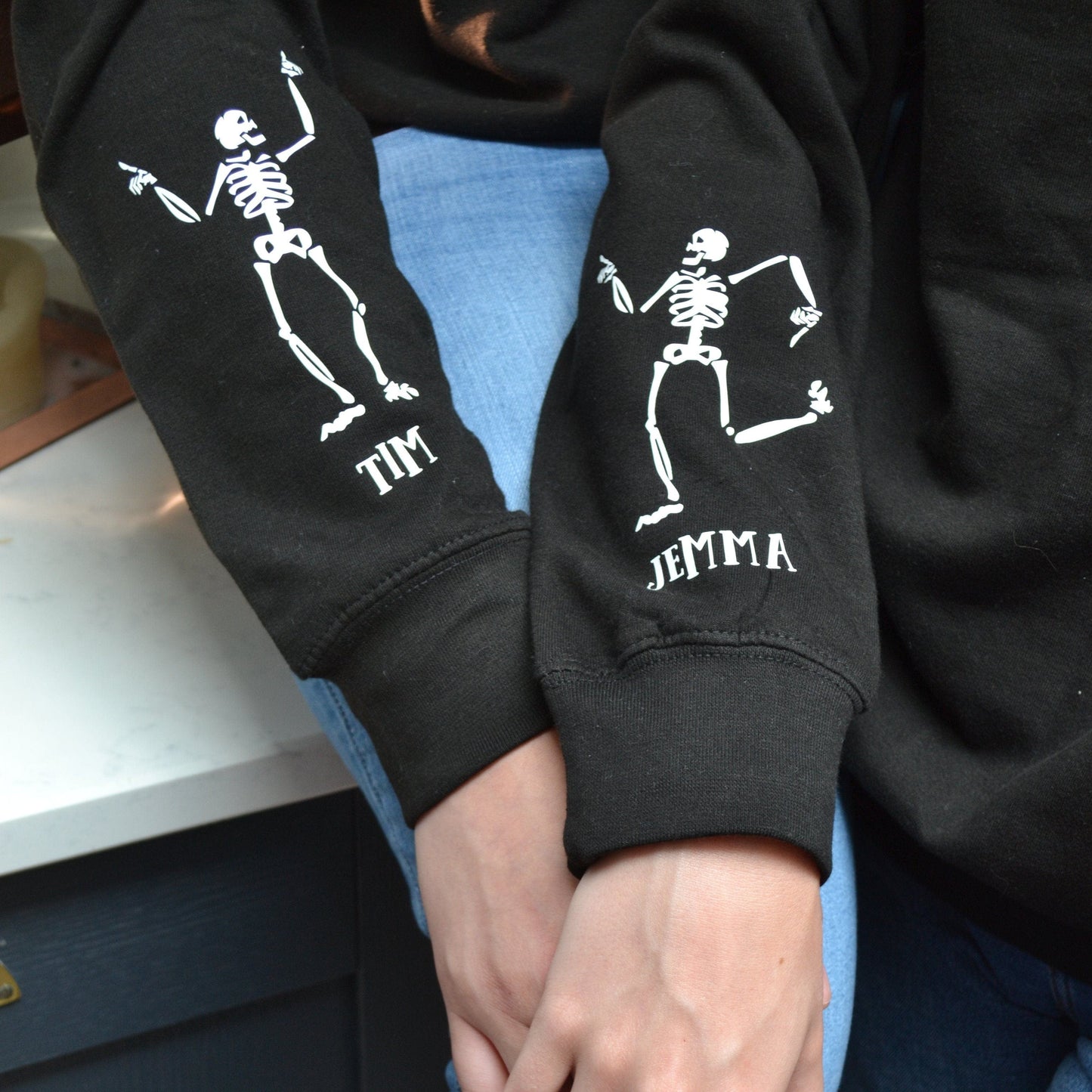 Couples Skeleton Personalised Jumper Set