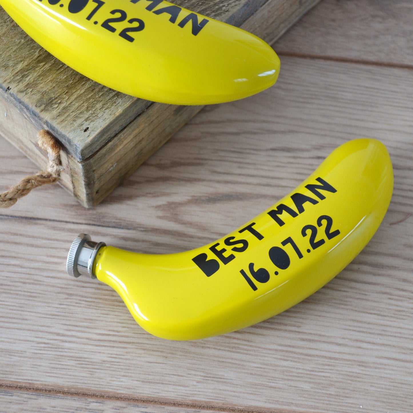 Personalised Fun Gift for Groomsman Banana Hip Flask