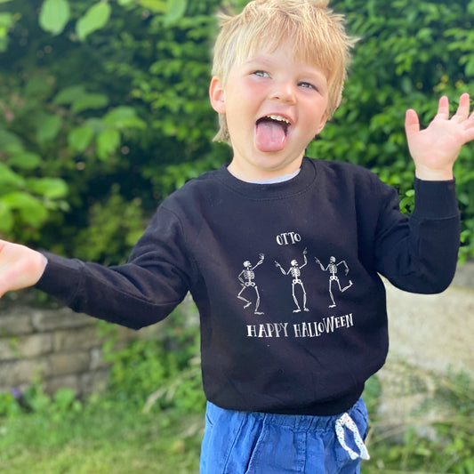Dancing Skeletons Personalised Children's Jumper