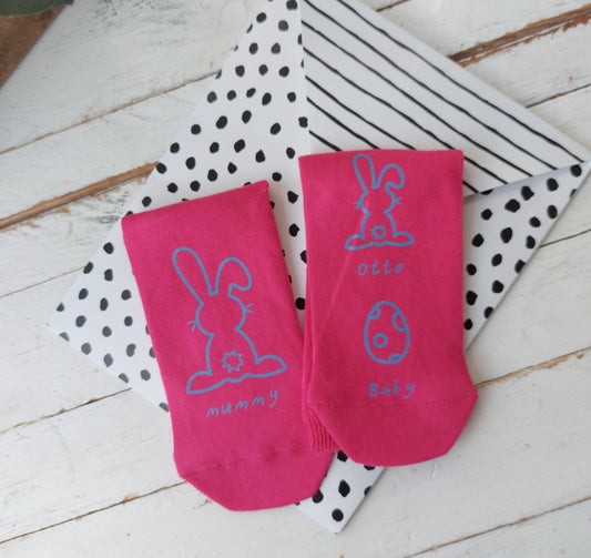 Easter Bunny Mummy And Me Socks